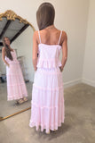 Soft Living Maxi Skirt Set Pink