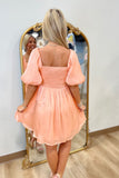 Sweet Peach Bow Dress