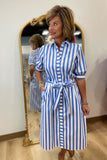 Foxcroft Esther Stripe Dress Blue