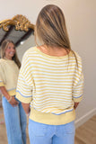 Smart Start Knit Top Yellow Stripe