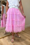 Joh Lizzie Eyelet Lace Skirt Bubblegum