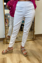 Renuar Pull On Ankle Pant Pure White