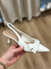Calliope Sling Back Bow White