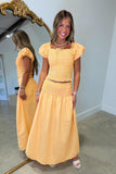 Perfectly Paired 2 Piece Skirt Set Pink Lemonade