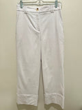Renuar Wide Leg Ankle Pant White