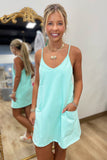 Cozumel Sporty Romper Dress Mint