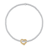E Newton Classic Mixed Metal 2.5mm Love Gold Charm