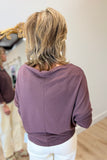 Always Together Off the Shoulder Top Eggplant