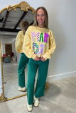 Mardi Gras Sweatshirt Yellow