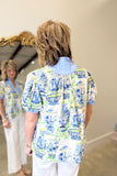 Umgee Blue Fountain Blouse