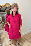 Boho Chic Everywhere Dress Fuchsia
