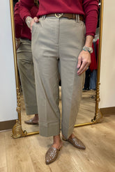 Renuar Woven Crop Pant Twig