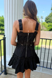 Saints Sunday Belted Dress Black