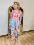 Boho Print Overalls Multi Floral