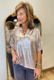 Metallic Glimpse Blouse Champagne