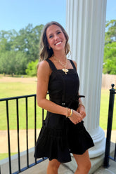 Saints Sunday Belted Dress Black