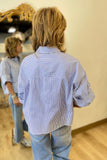 Renuar Striped Woven Blouse Blue