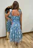 Sweet & Dreamy Embroidered Maxi Dress Blue