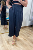 Renuar Woven Crop Pant Black