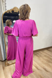 Evening Cruise Jumpsuit Magenta