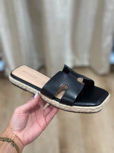 Kendra Slide Sandals Cutout H-Band Black