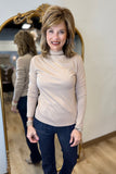 Charlie Mock Neck Blouse Sesame