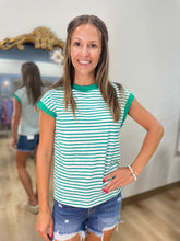 Nautical Stripe Top Green