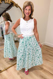 Joh Jaya Cotton Print Skirt Green