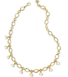 Kendra Scott Ashton Pearl Chain Necklace Gold White Pearl