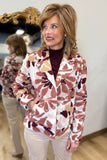 Charlie B Mock Neck Top Cabernet