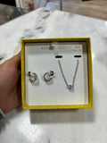 Kendra Scott Cailin Silver Crystal Gift Set of 2 White Crystal