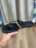 Kara Thong Sandals Black