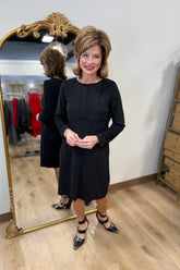 Joh Aurora Round Neck Dress Black