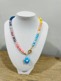 Flower Beaded Necklace Various