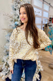 Animal Instinct Sweater Cream/Gold