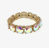 Round Cut Gem Stretch Bracelet