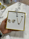 Kendra Scott Cailin Gold Crystal Gift Set of 2 White Crystal