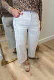 Renuar Fringe Detail Pant Oyster