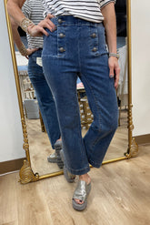 Charlie B PO Front Button Jean Medium