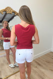 Dylan Anna Tank Dark Red