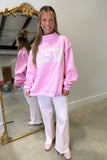 JESUS Mock Neck Sweatshirt Pink