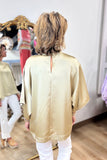 Madeline Mock Neck Top Taupe