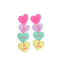 Acrylic Conversation Heart Earrings