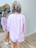 Mudpie Pink Bow Mama Sweatshirt