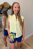 Dear John Lucia Blouse Lemon Stripe