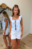 Freedom Fling Front Tie Top Blue (Copy)
