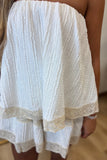 Beachside Bliss Lace Romper White