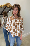 Palm Breeze Blouse Taupe