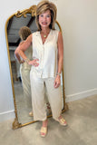 Renuar Straight Leg Ankle Pant Gold