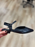 Mia Amari Leather Flat Black